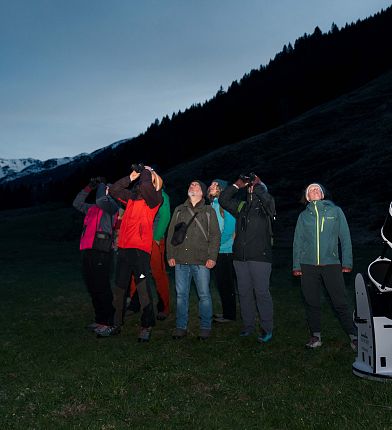 Teleskop Beobachtung Sterne Himmel Führung Hall in Tirol