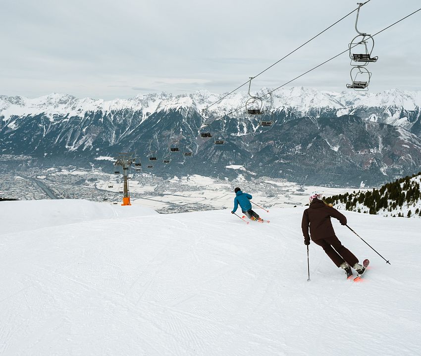 Skiing on the Glungezeer