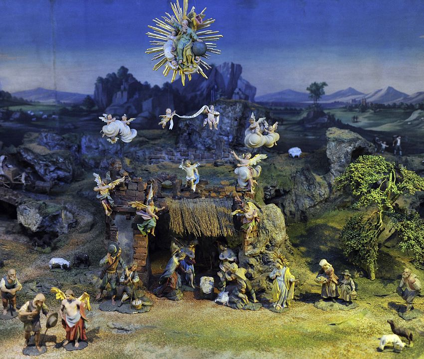 Nativity scene Thaur Christmas market Thaur
