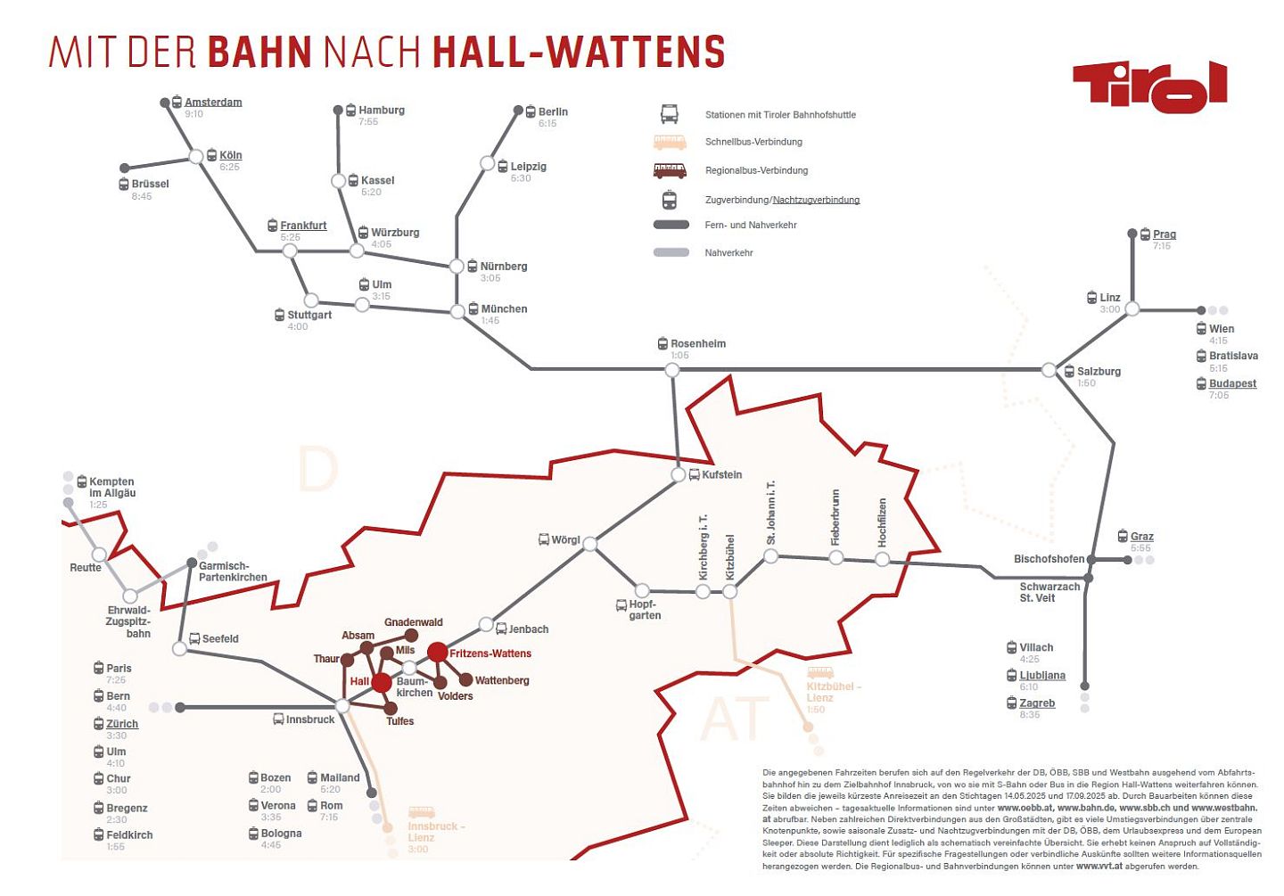 Mit der Bahn nach Tirol